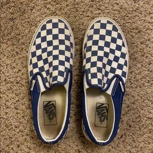 Blue checkered vans